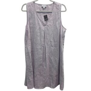 J. Jill 100% Linen Dress Relaxed Fit Lightweight Summer